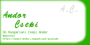 andor csepi business card